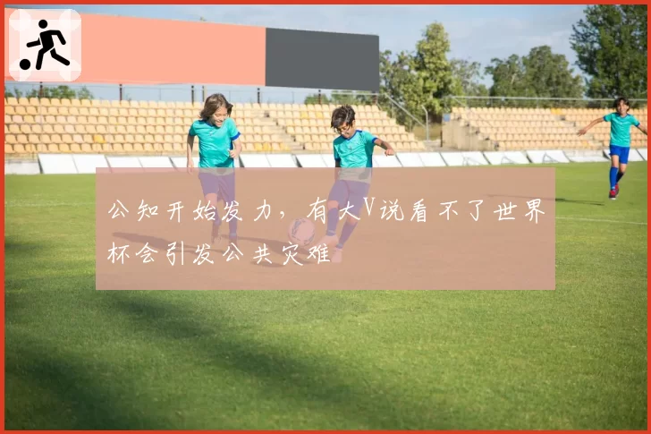 公知开始发力，有大V说看不了世界杯会引发公共灾难